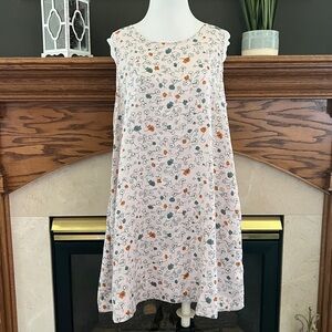Cynthia Rowley Linen Ditzy Floral Sleeveless Shift Dress Size: Large NWOT